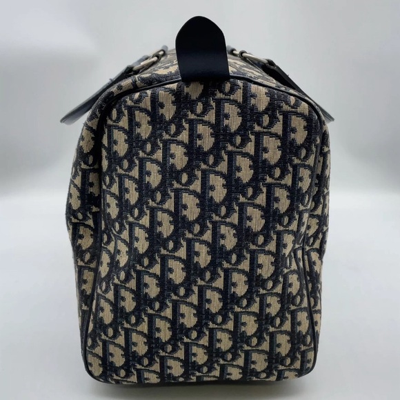 DIOR 40 Trotter Boston Duffle 15.7x9.4 Large Bag W/T Authentic Cert Unis… - Picture 8 of 17